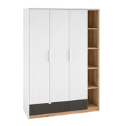Armoire 3 portes 1 tiroir Ronan Blanc