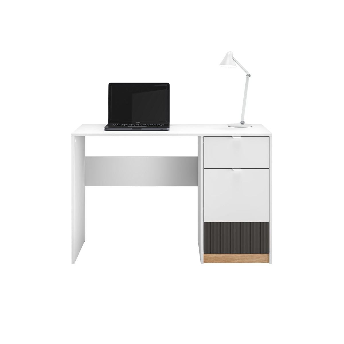Bureau 1 porte 1 tiroir Ronan Blanc - vue 5