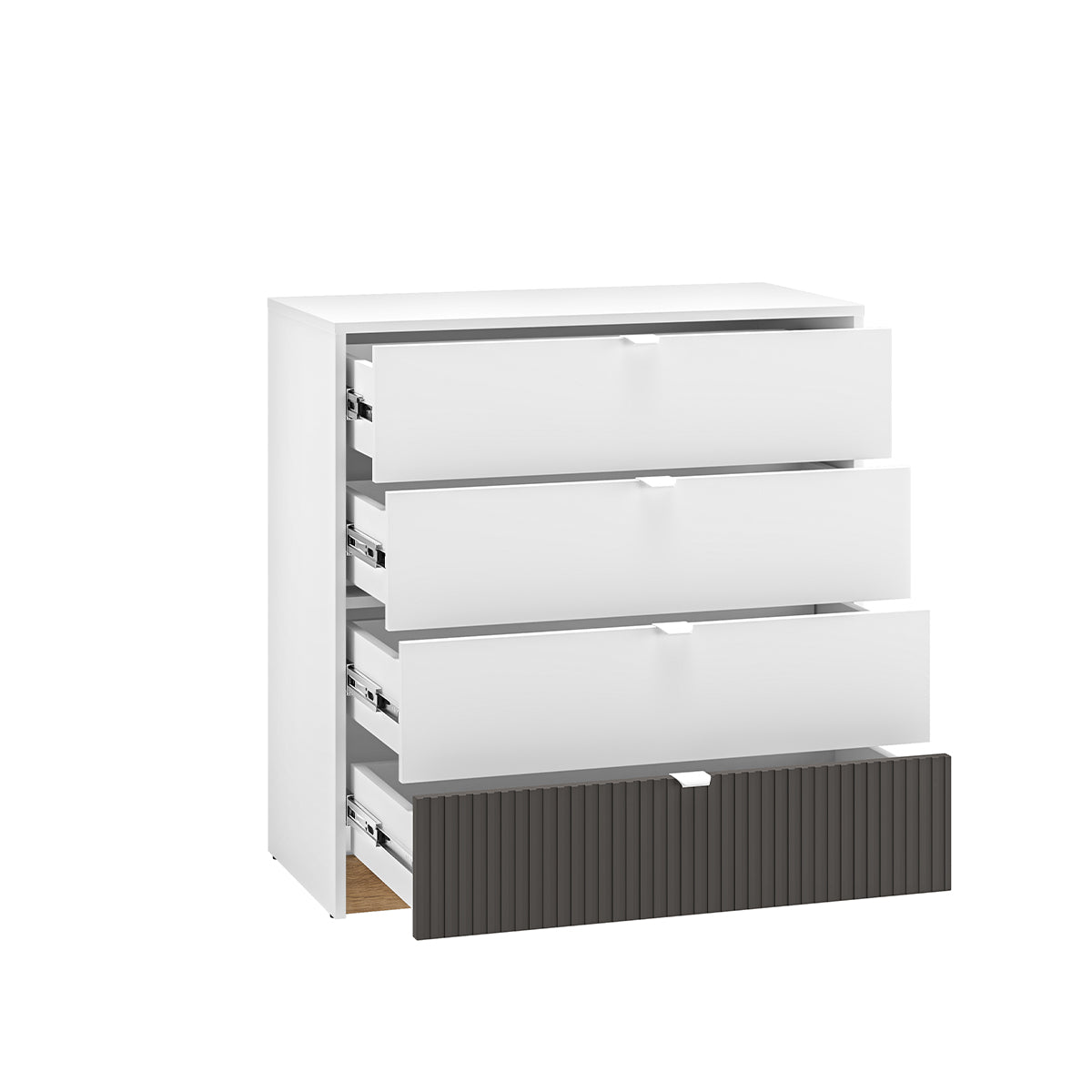 Commode 4 tiroirs Ronan Blanc - vue 2