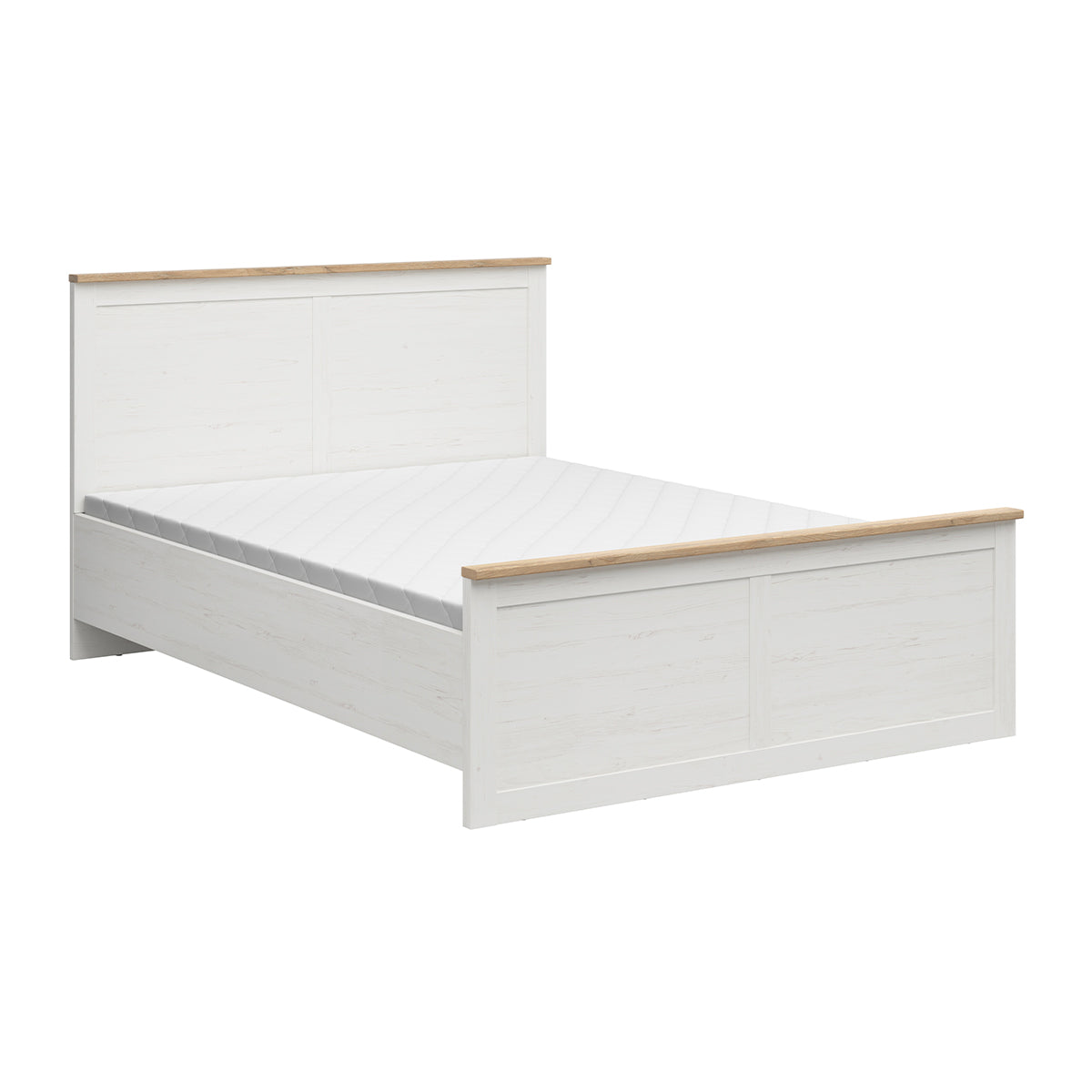 Lit coffre 160x200 sommier inclus Aksel Blanc - vue 2