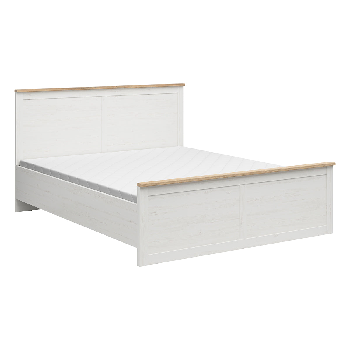 Lit coffre 180x200 sommier inclus Aksel Blanc - vue 2