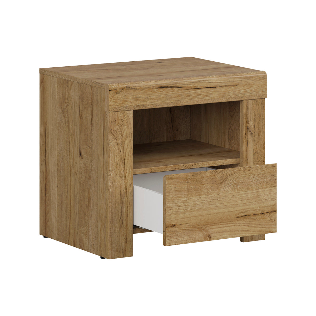 Table de chevet 1 tiroir 1 niche Hella Bois - vue 2
