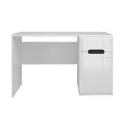 Bureau 1 tiroir 1 porte Darrel Blanc laqué et Bois - vue 3