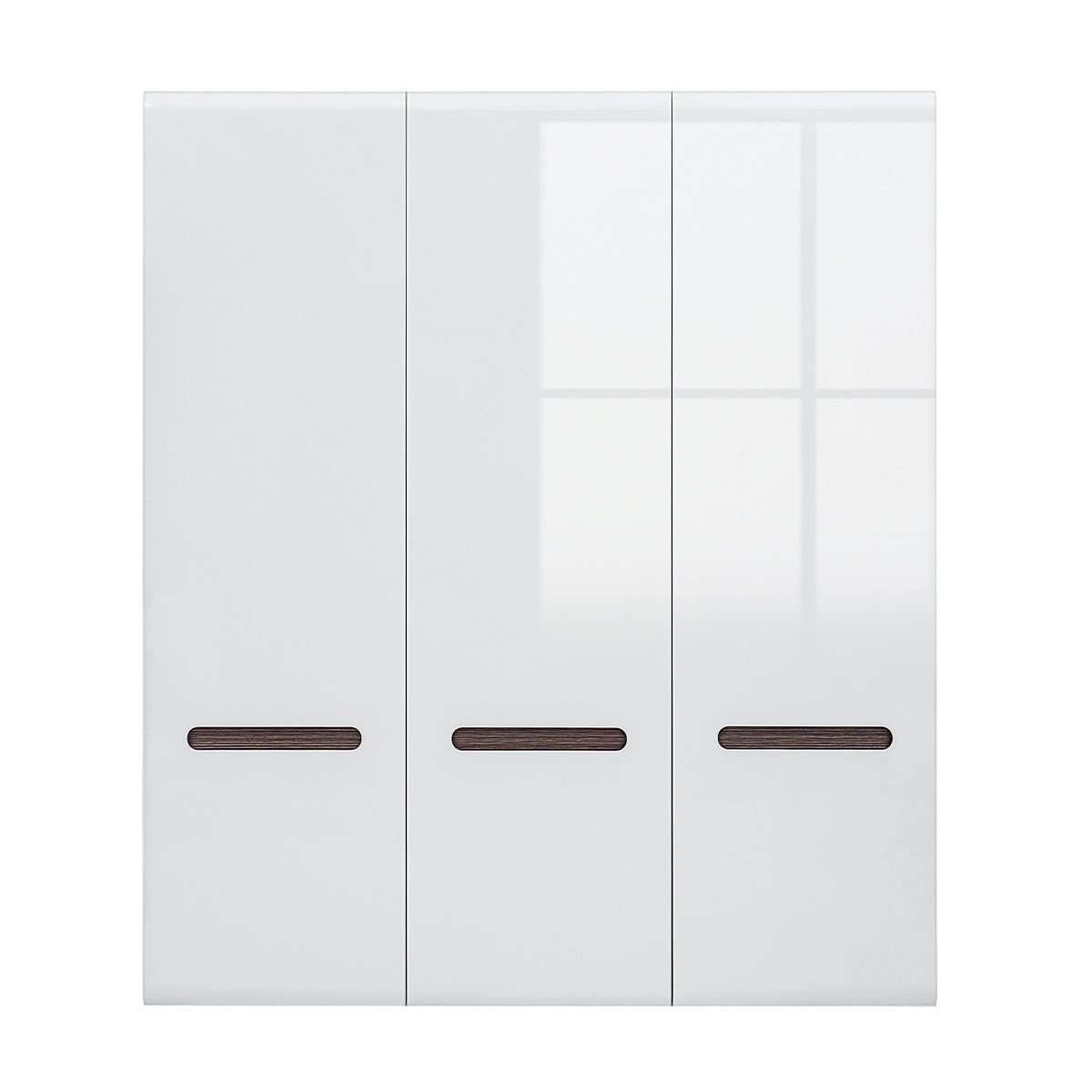 Armoire 3 portes Darrel Blanc laqué et Bois - vue 3