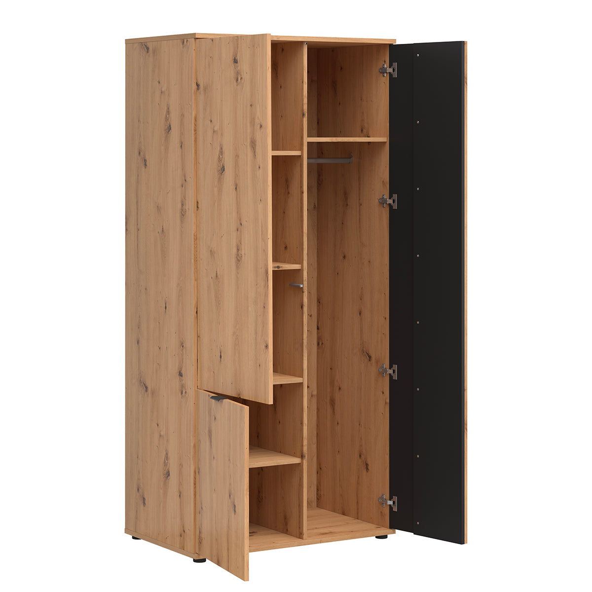 Armoire 3 portes Ezra Bois - vue 2