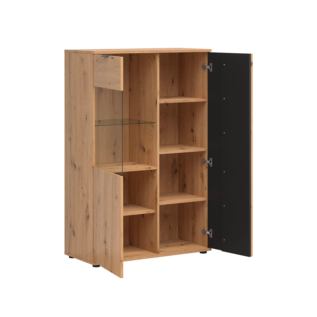 Vaisselier bas 2 portes Ezra Bois - vue 2