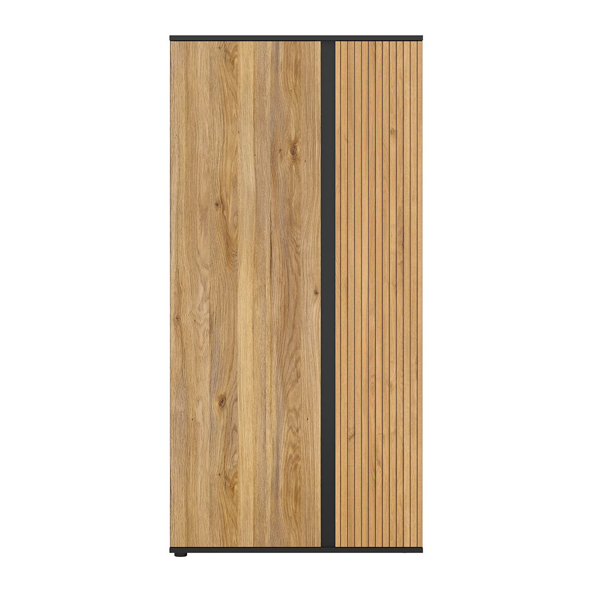 Armoire 2 portes Pia Noir et Bois