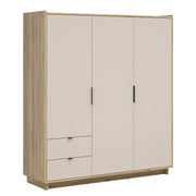 Armoire 3 portes 2 tiroirs Donna Cachemire et Bois