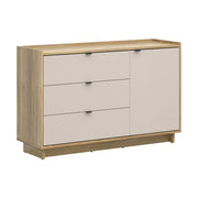 Commode 1 porte 3 tiroirs Donna Cachemire et Bois
