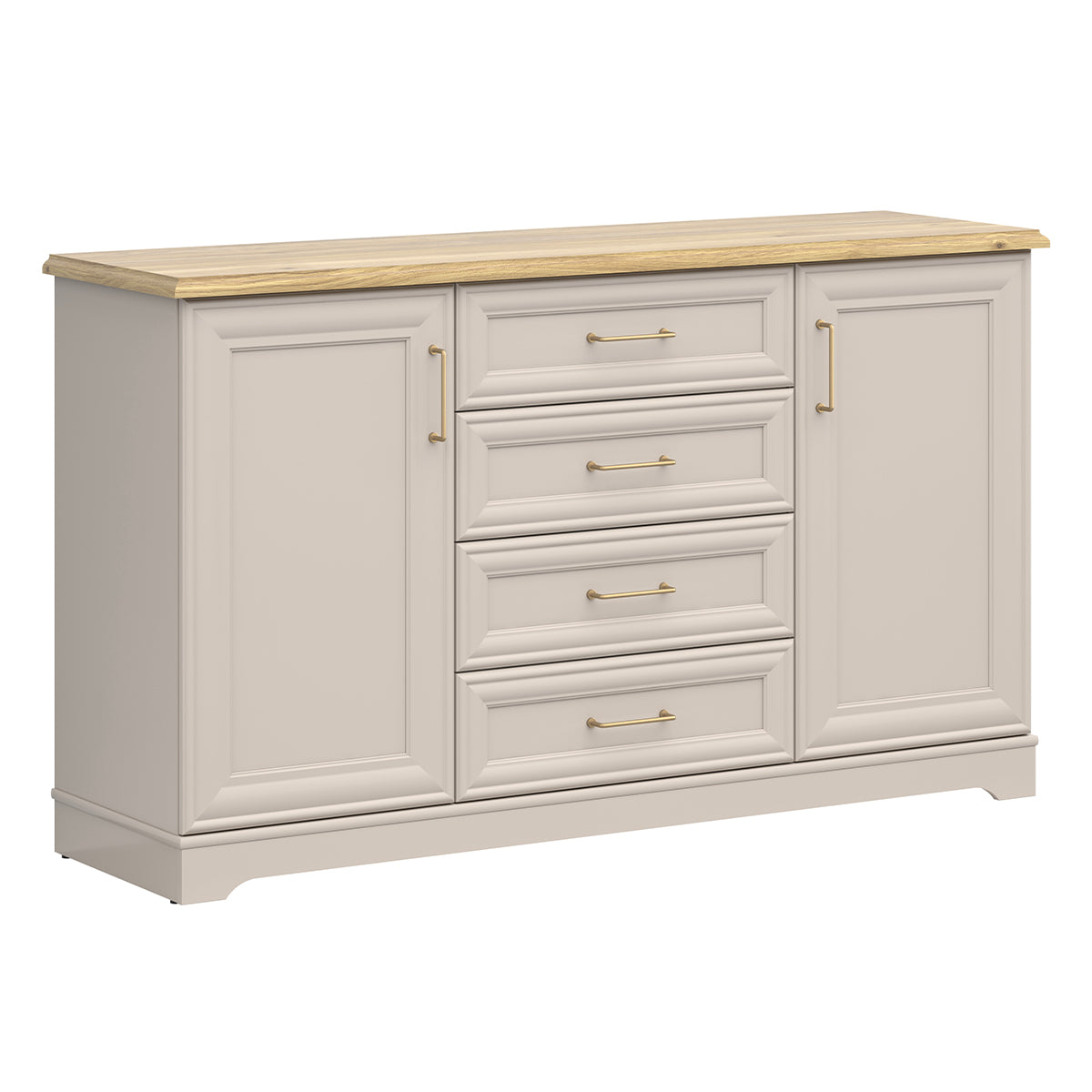 Buffet 2 portes 4 tiroirs Perle Cachemire