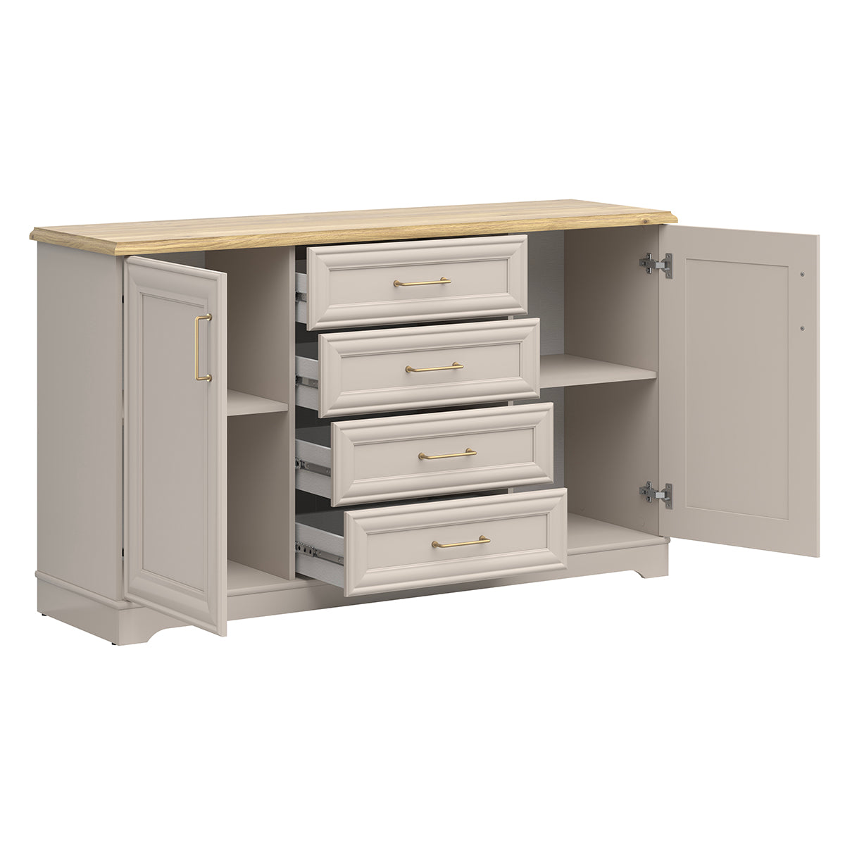 Buffet 2 portes 4 tiroirs Perle Cachemire - vue 2