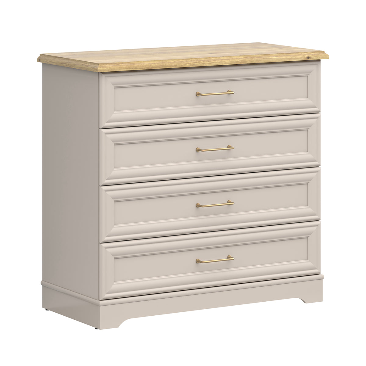 Commode 4 tiroirs Perle Cachemire