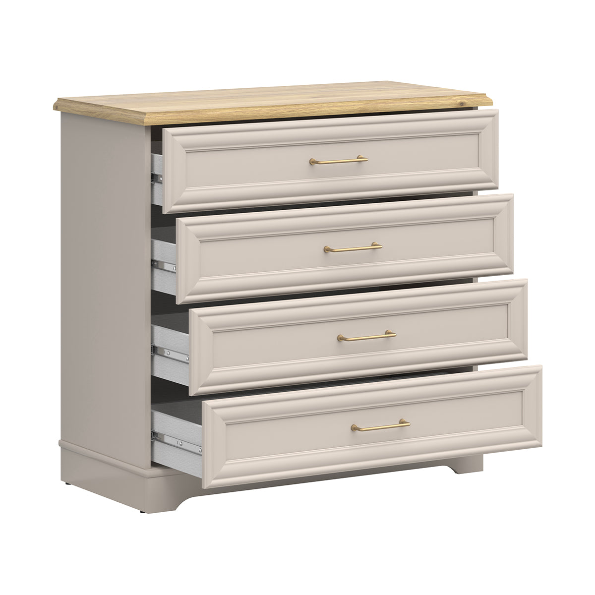 Commode 4 tiroirs Perle Cachemire - vue 2