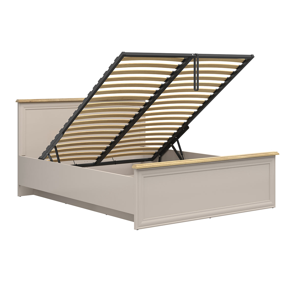 Lit coffre 160x200 sommier inclus Perle Cachemire