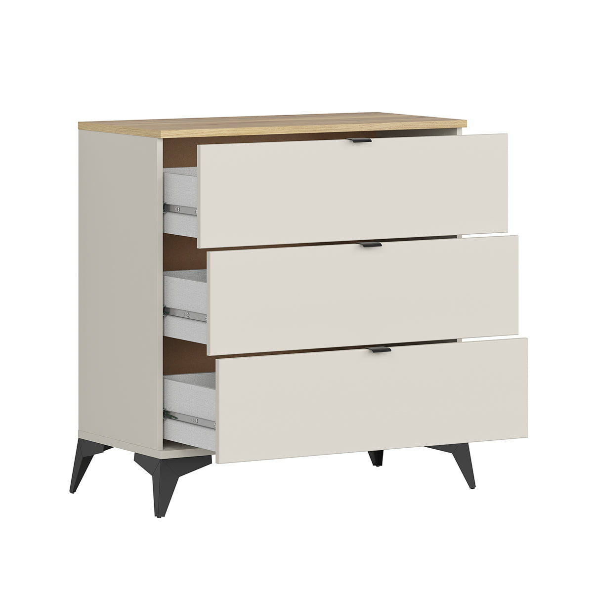 Commode 3 tiroirs Naya Cachemire - vue 2