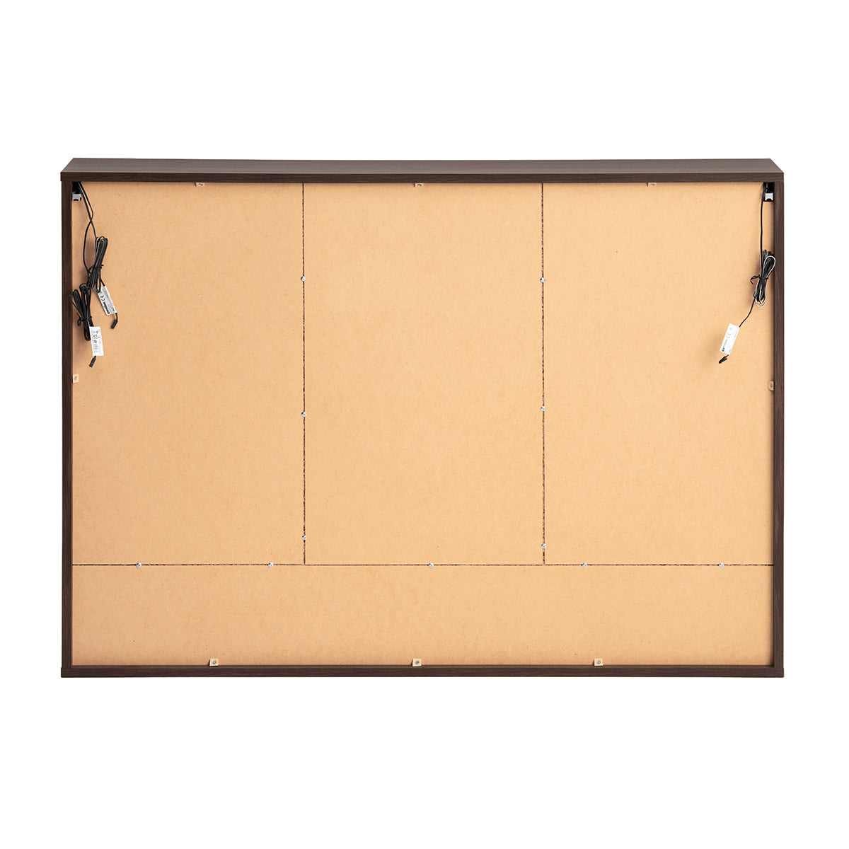 Ensemble meuble simple vasque encastrée droite 120cm et armoire miroir Moka Bois foncé - vue 6