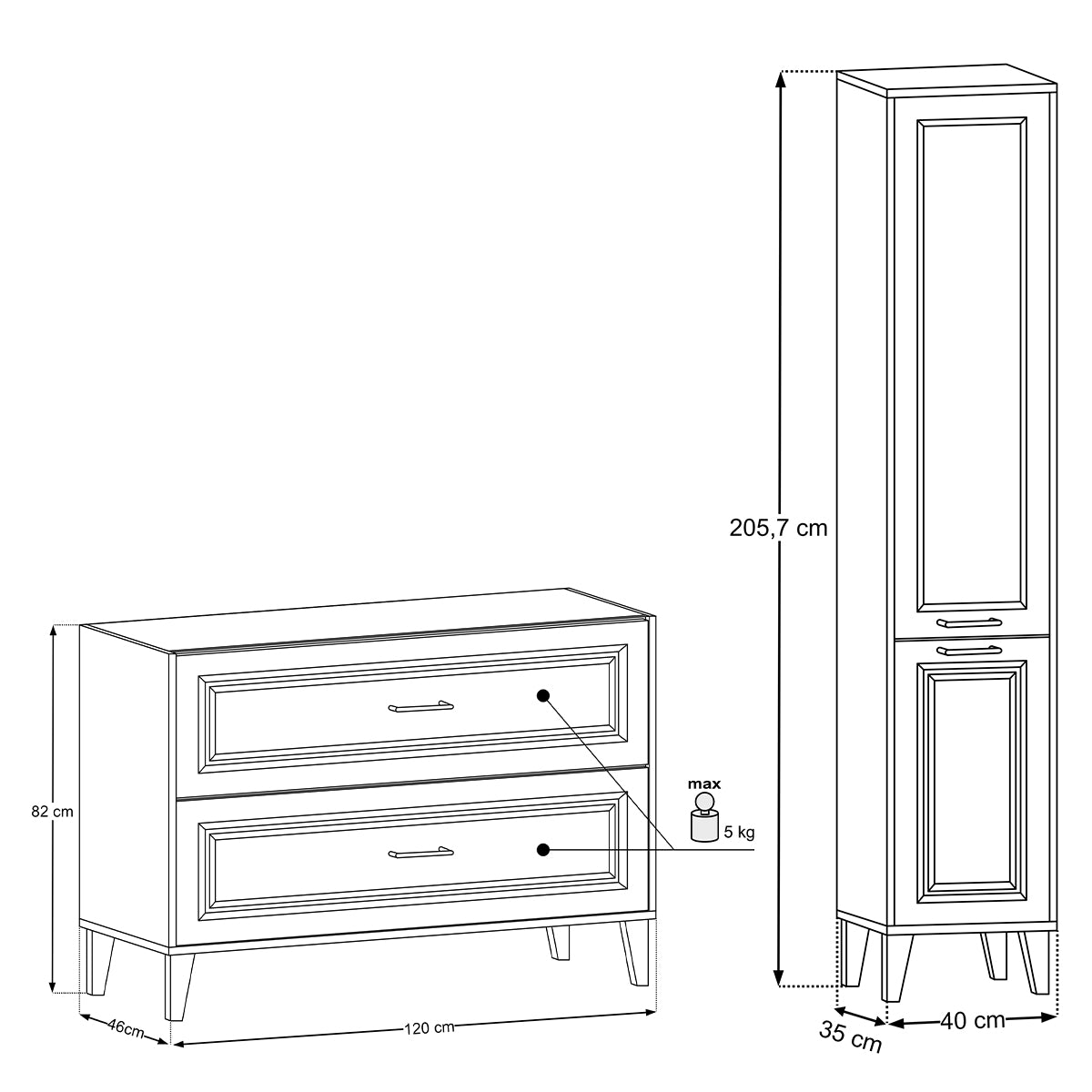 Ensemble meuble simple vasque encastrée 120cm et colonne Moka Bois foncé - vue 12