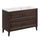 Meuble simple vasque encastrée droite 120cm Moka Bois foncé