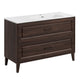 Meuble simple vasque encastrée droite 120cm Moka Bois foncé