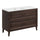 Meuble simple vasque encastrée gauche 120cm Moka Bois foncé