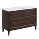 Meuble simple vasque encastrée gauche 120cm Moka Bois foncé