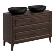 Meuble double vasque 120cm Moka Bois foncé