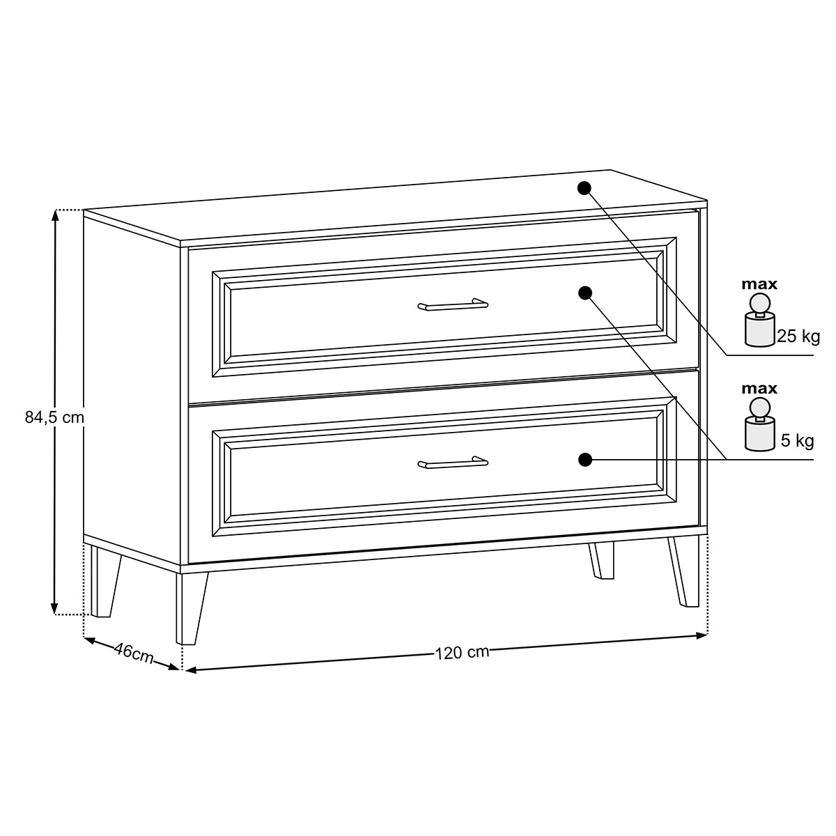 Meuble double vasque 120cm Moka Bois foncé - vue 10