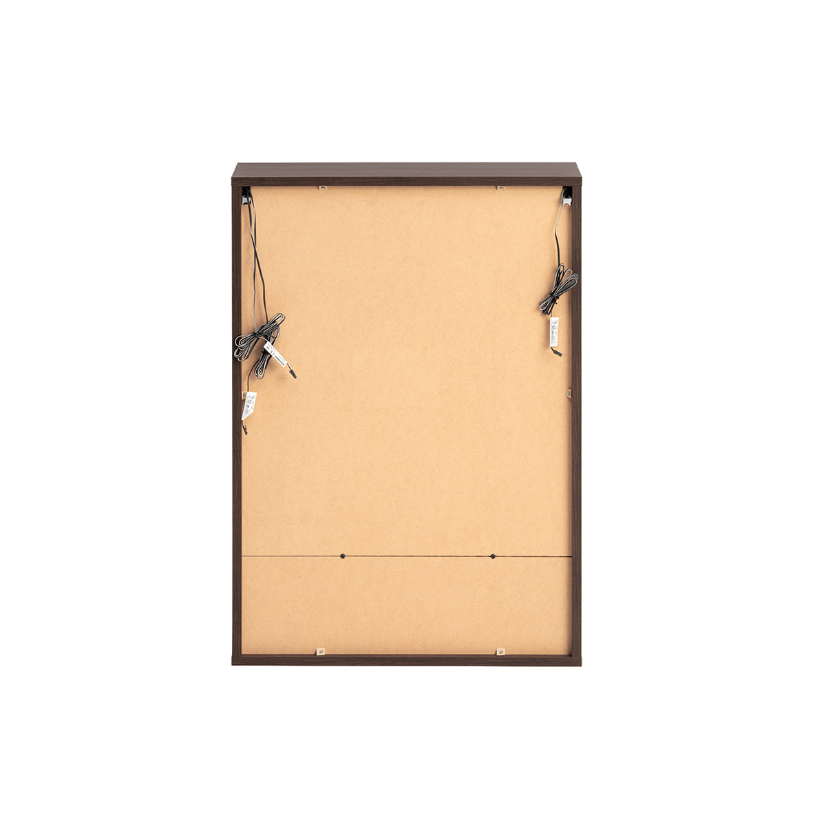 Ensemble meuble simple vasque 60cm colonne et armoire miroir Moka Bois foncé - vue 8