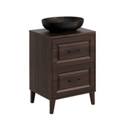 Meuble simple vasque 60cm Moka Bois foncé