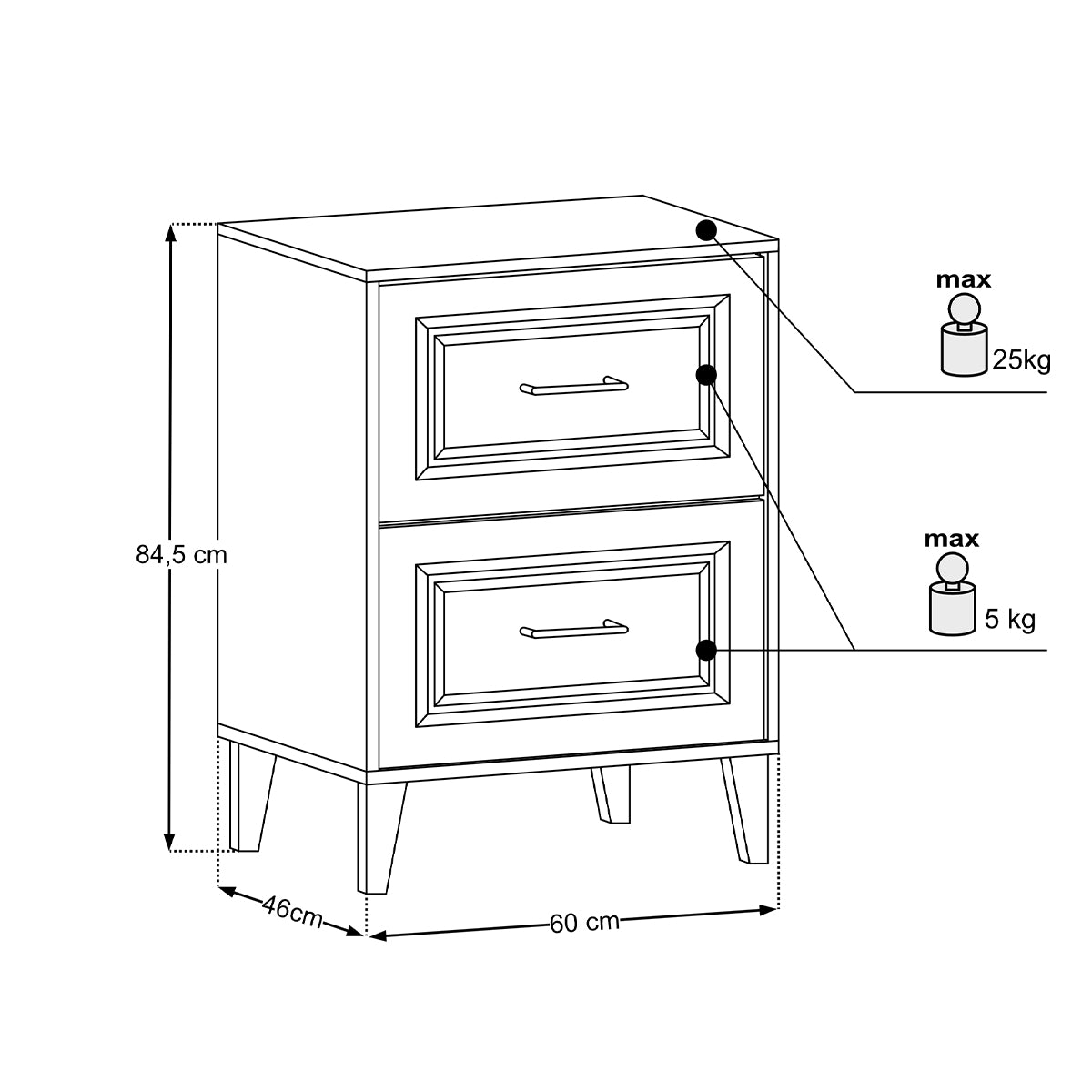 Meuble simple vasque 60cm Moka Bois foncé - vue 10