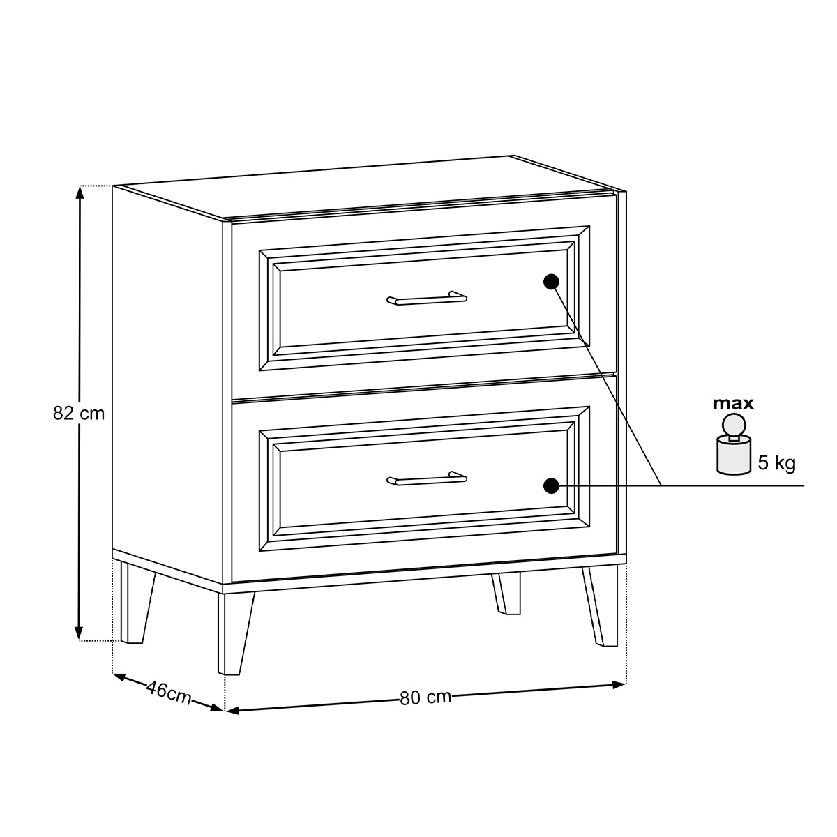 Meuble simple vasque encastrée 80cm Moka Bois foncé - vue 7