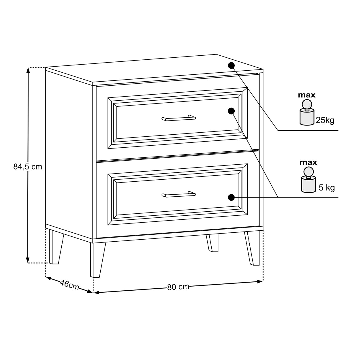 Meuble simple vasque 80cm Moka Bois foncé - vue 10