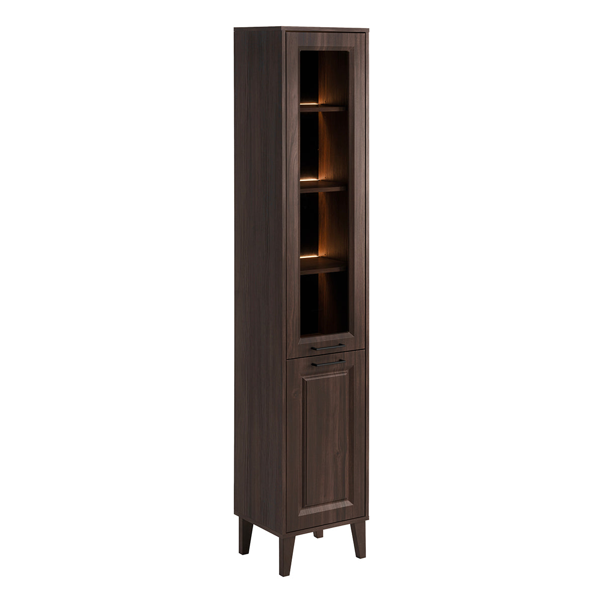 Colonne 2 portes Moka Bois foncé