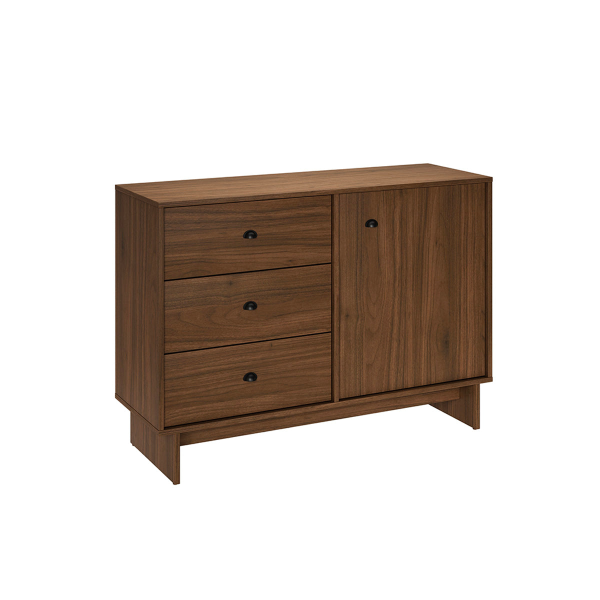 Buffet 1 porte 3 tiroirs Riyo Bois foncé
