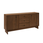 Buffet 2 portes 3 tiroirs Riyo Bois foncé