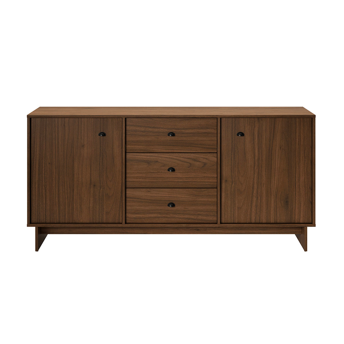 Buffet 2 portes 3 tiroirs Riyo Bois foncé - vue 2