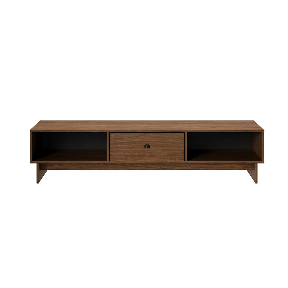 Meuble TV 1 tiroir 176 cm Riyo Bois foncé - vue 2