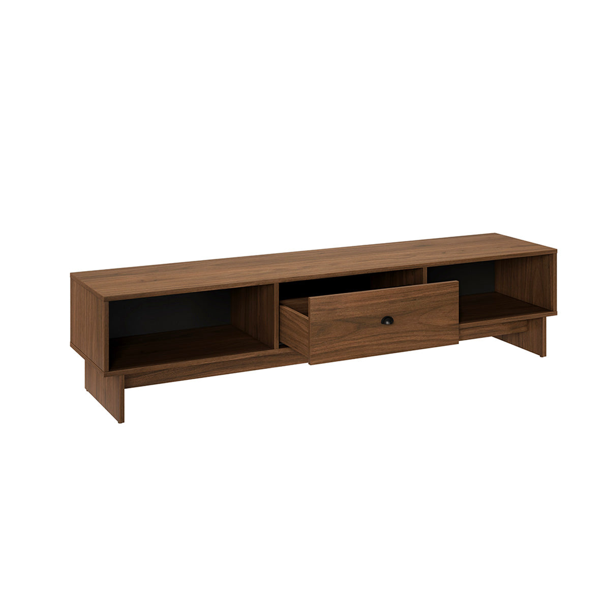 Meuble TV 1 tiroir 176 cm Riyo Bois foncé - vue 4