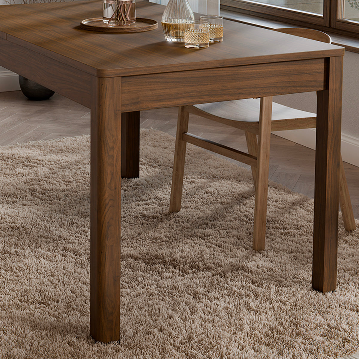 Table à manger extensible 4 à 6 places Riyo Bois foncé - vue 7