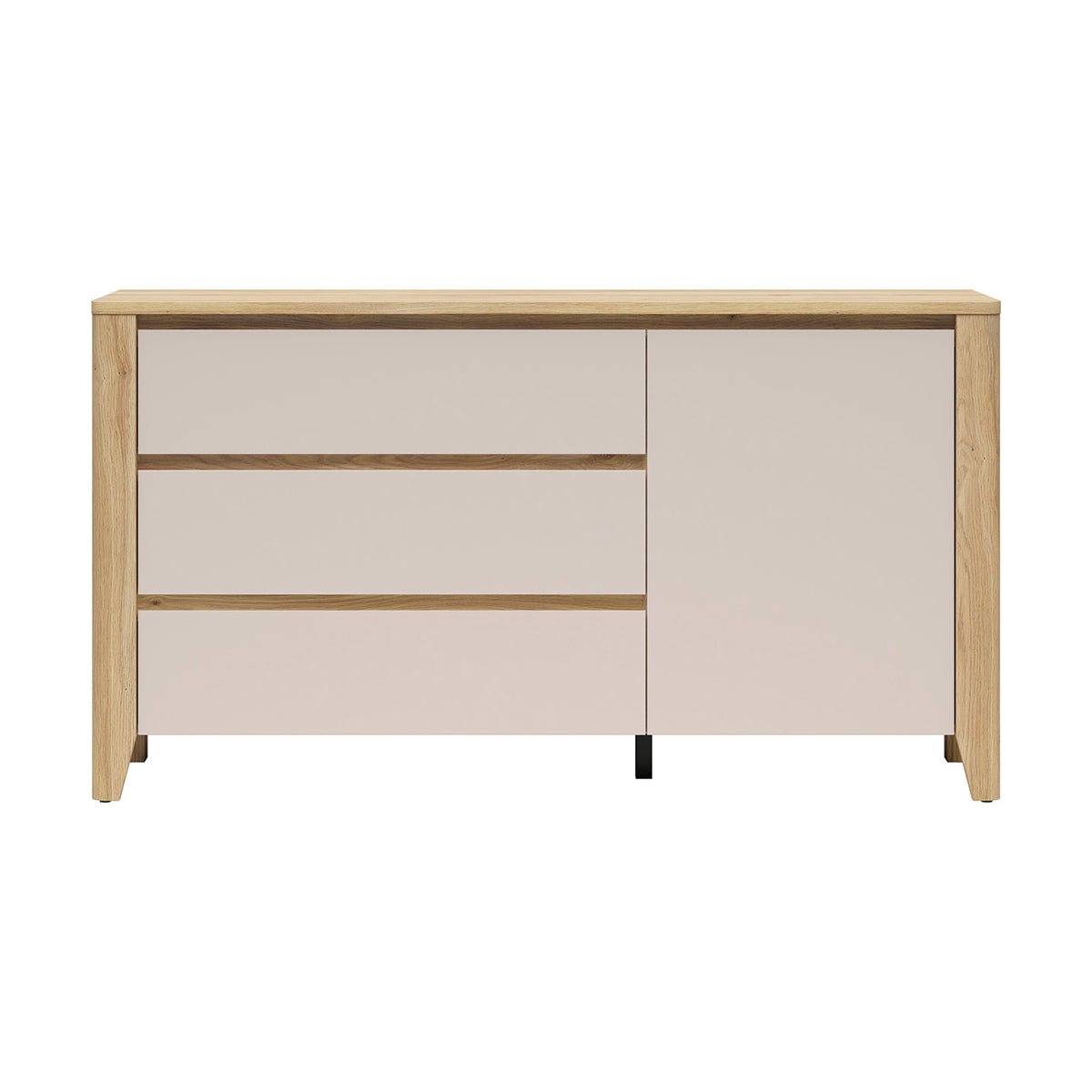 Commode 3 tiroirs 1 porte Samara Bois et Cachemire - vue 5