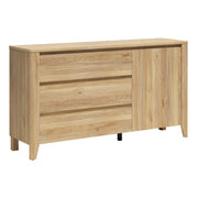 Commode 3 tiroirs 1 porte Samara Bois
