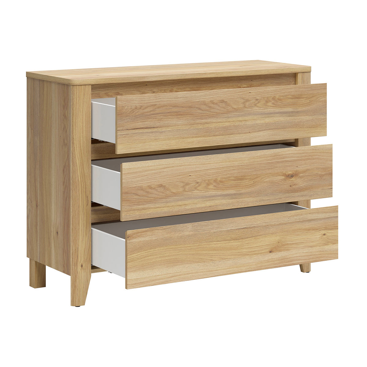 Commode 3 tiroirs Samara Bois - vue 3