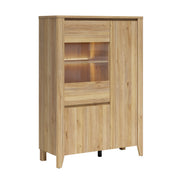 Vaisselier 3 portes LED inclus Samara Bois