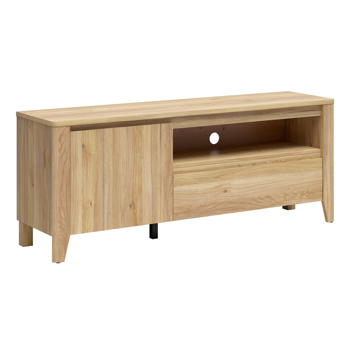 Meuble TV 1 porte 1 tiroir 161 cm Samara Bois