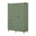 Armoire 3 portes 3 tiroirs Sandy Vert