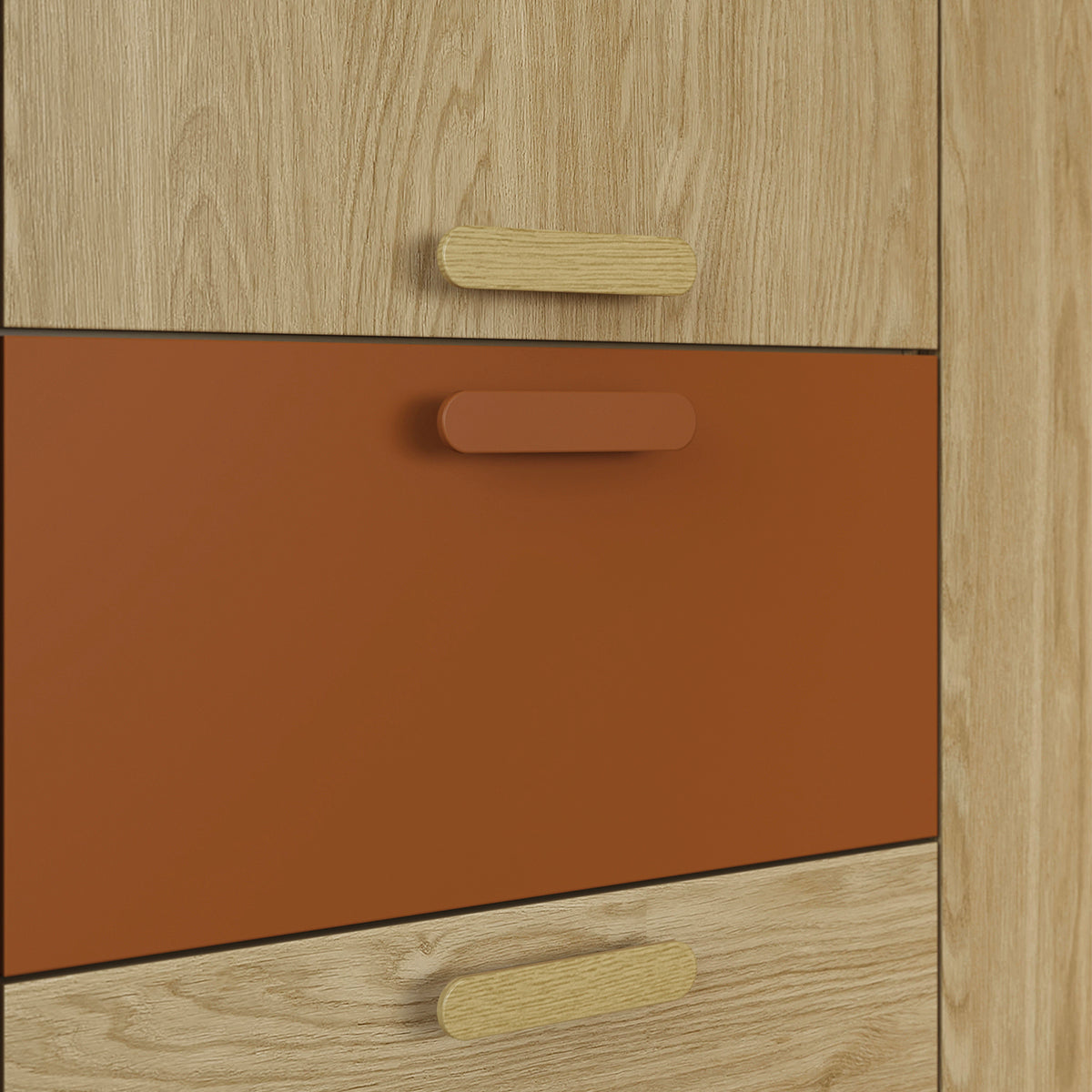 Armoire 3 portes 3 tiroirs Sandy Bois - vue 5