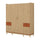 Armoire 4 portes 6 tiroirs Sandy Bois