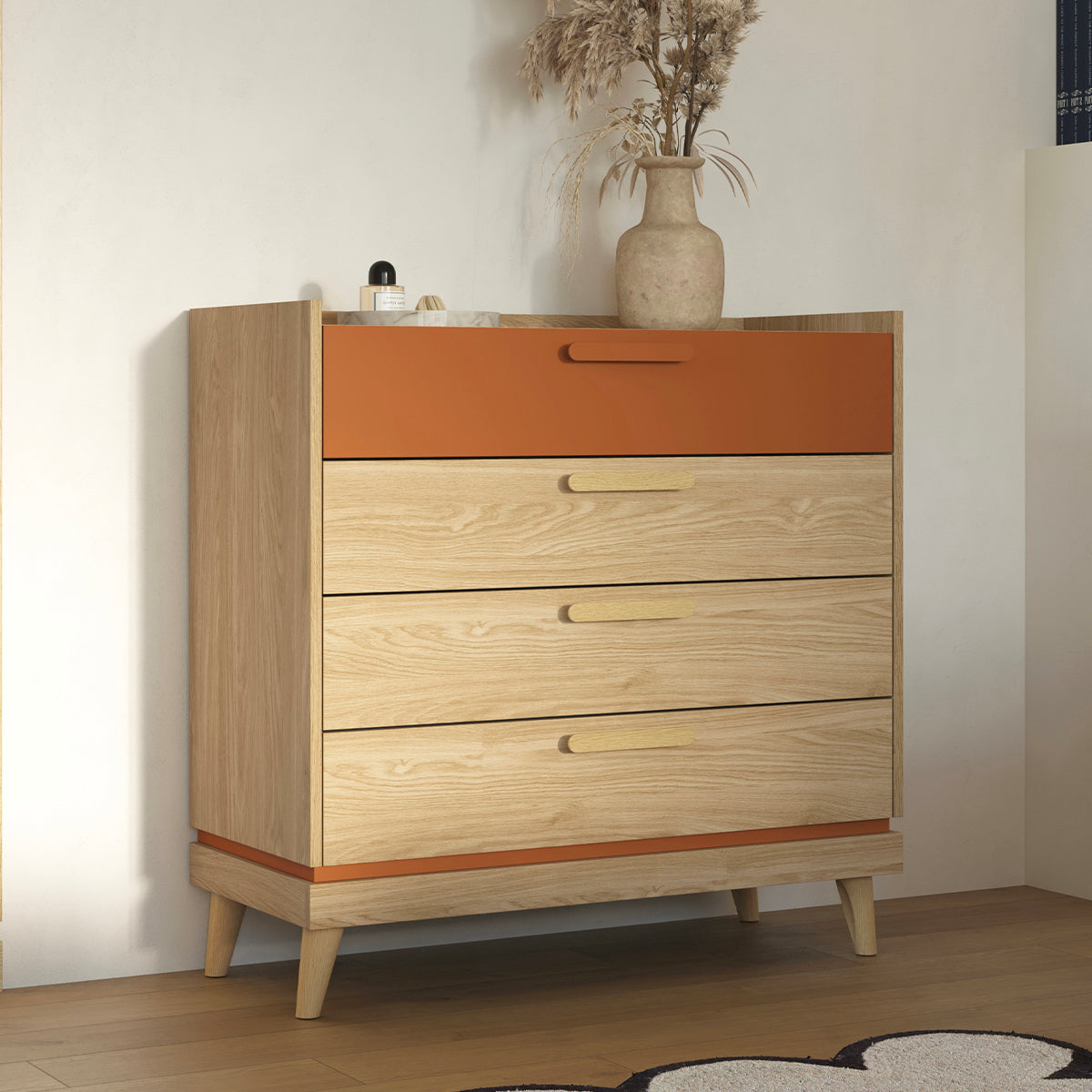 Commode 4 tiroirs Sandy Bois - vue 2