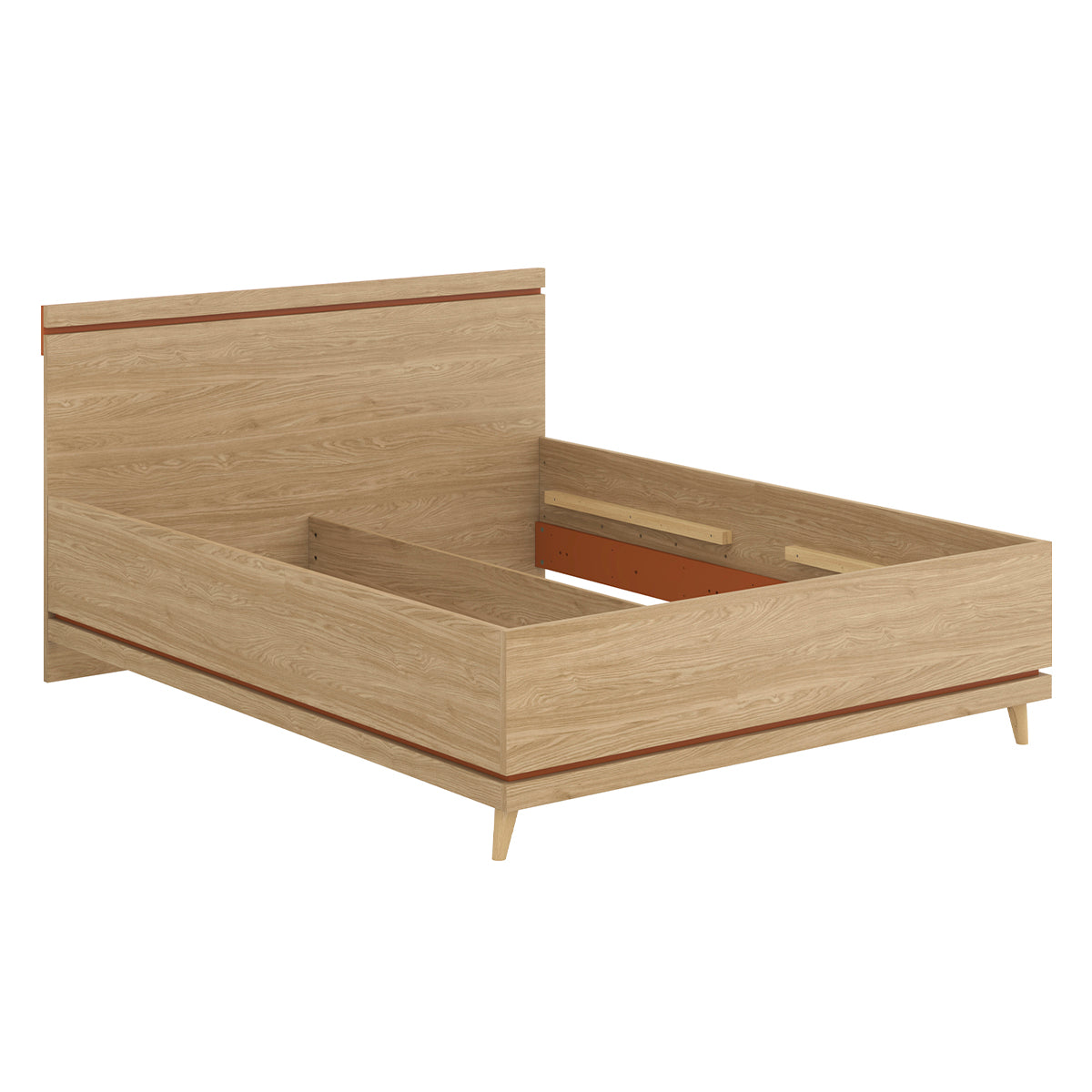 Lit 160x200 sommier inclus Sandy Bois - vue 4