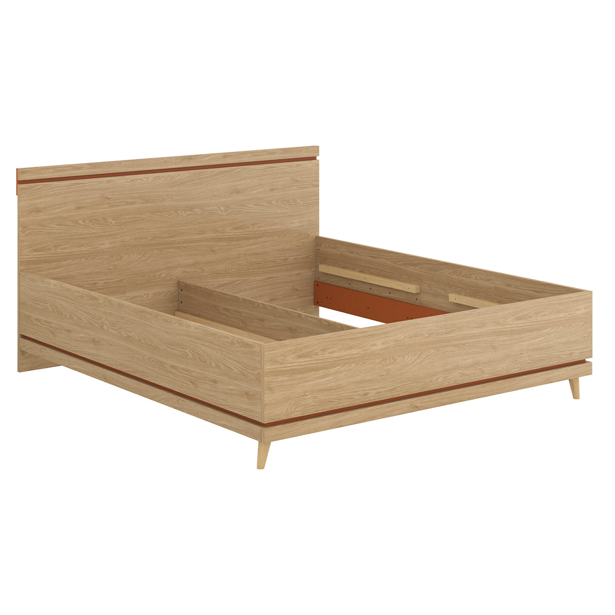 Lit 180x200 sommier inclus Sandy Bois - vue 4